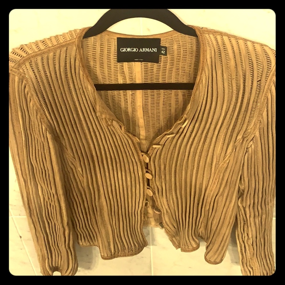 GIORGIO ARMANI LEATHER WOMENS JACKET